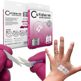Cutiderm Cutiderm Skin Sterile Butterfly Wound Closure Suture Strips, 2 Sizes - Box of 100