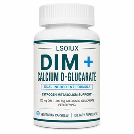 DIM Supplement 200 mg with Calcium D-Glucarate, 60 Vegetarian Capsules