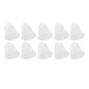 10Pcs 3 Hole White Hearing Amplifier Domes Earbud Tips Soft