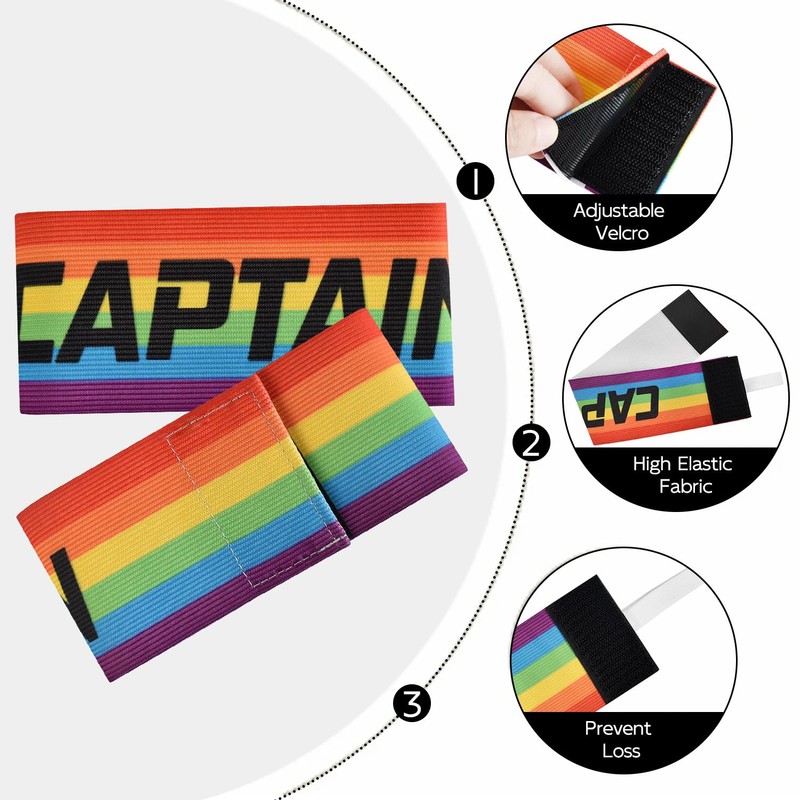 VerteLife Unisex Captain Armband for Football, Adjustable Soccer Captains Arm