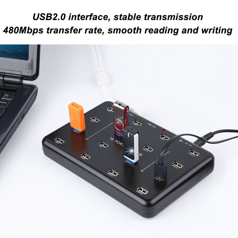 16 Port USB2.0 Hub U Flash Disk Testing Duplicator Copier