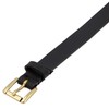 Gusti Sarina Simple Slim Leather Belt with Golden Buckle Waist