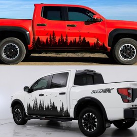 Overland Truck Sticker. Forest Woodland Adventure Off Road Decal Sticker for Truck. Universal Fit for Any Trucks or Vehicle. Set of 2 Decals. #6813