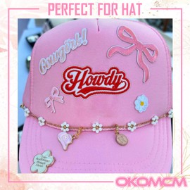 OKOMCM Howdy 3'' Iron On Embroidered Patch, Cowboy Emvroidery DIY Sew On Patch, Retro Western Embroidered Patches for Clothes Backpacks Hats Denim, Cute Girly Patches, Gift for Her Him Kids Adults