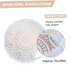 CAXUSD Large Bath Towel Microfiber Beach Towel Mandala Round Tapestry
