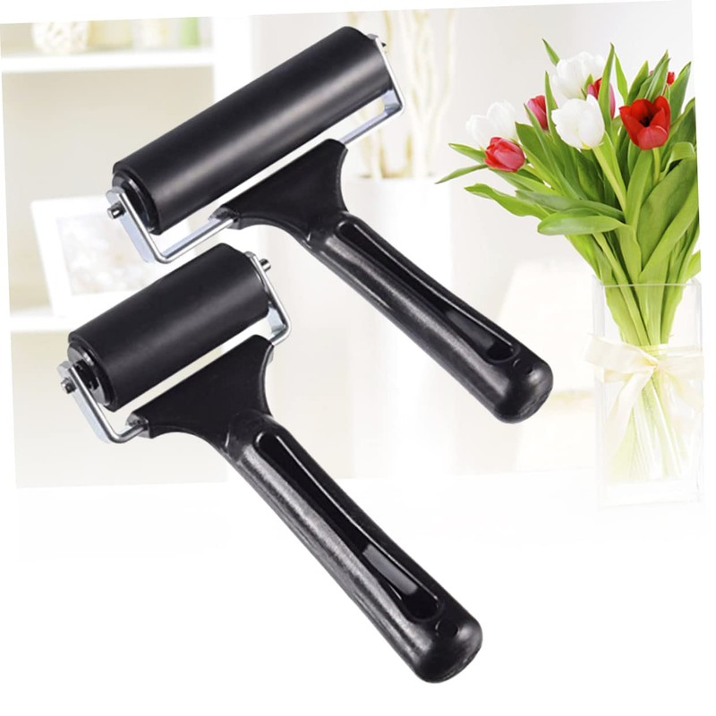 IWOWHERO 2pcs Rubber Rollers for Stamping Printing Tools Heavy Duty