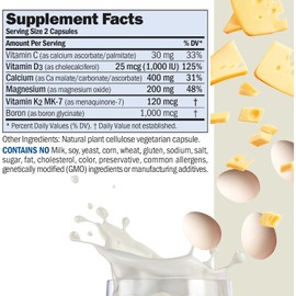 ANDREW LESSMAN Ultimate Calcium-Magnesium Intensive Care with Vitamin D3 & K2 MK7-120 mcg - 60 Capsules – Bone and Skeleton Health Essentials. Gentle, Easy to Swallow, Super Soluble. No Additives