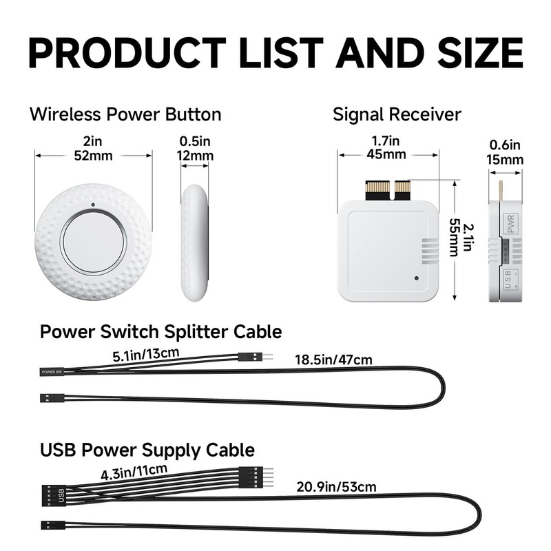Wireless PC Power Button, Remote PC Power Switch with PCIE
