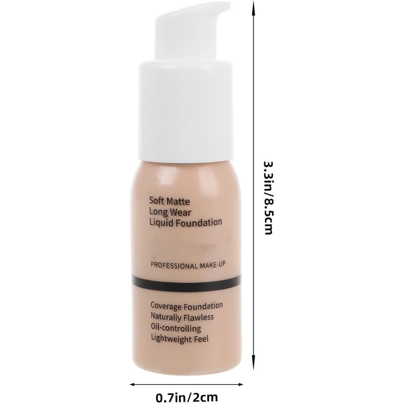 Base de Maquillaje Líquida Beige para Mujeres, Natural y Duradera