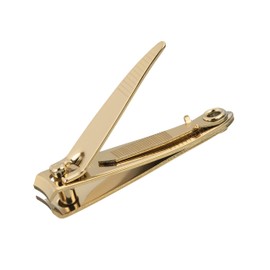 TITANIA Nail clippers with file, high-quality nail clippers for fingernails and toenails, ideal for thick nails, nail clipper made of carbon steel, for men and women, nail clippers, gold plated