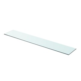 vidaXL Tempered Glass Shelf Panel - Clear Modern Shelf for Homes or Shops, Durable Wall Display Shelf with 33.1lb Load Capacity, Easy-to-Clean