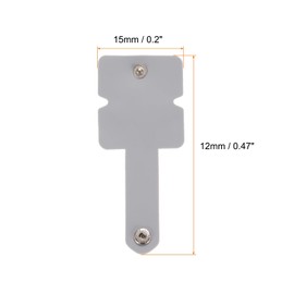 HARFINGTON Earphone Wrap 12 x 5cm Silicone Cord Organizer Earbuds Holder Clips Headphone Cord Winder Manager Cable Straps, Grey