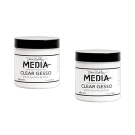 Hubshop Ranger MDM46424 Dina Wakley Media Gesso 4oz Jar-Clear, Pack of 2-total 8 oz