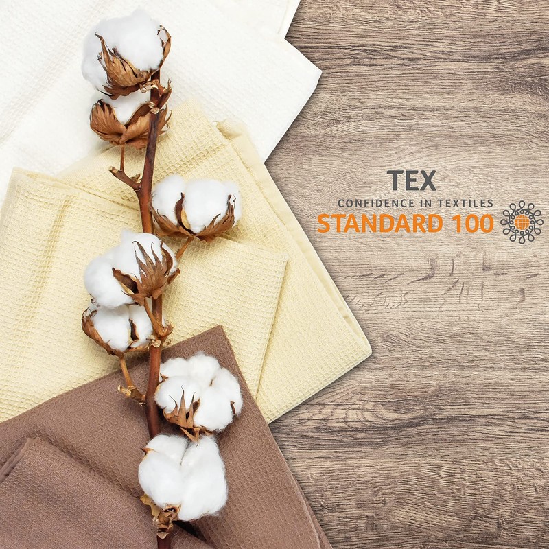 VmG-Store Waffle pique + cotton fabric set, colour-coordinated waffle fabric,
