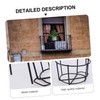 BESPORTBLE Geometric Iron Metal Hanging Planter Pot with Stand Flowerpot
