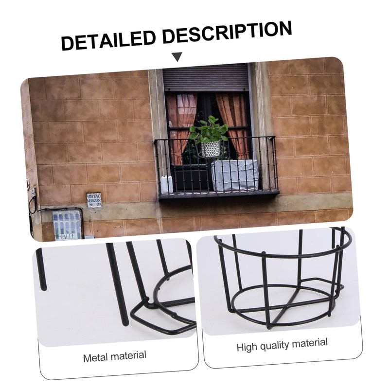 BESPORTBLE Geometric Iron Metal Hanging Planter Pot with Stand Flowerpot