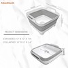 MontNorth Collapsible Wash Basin 9L, Foldable Dish Tub with Drain