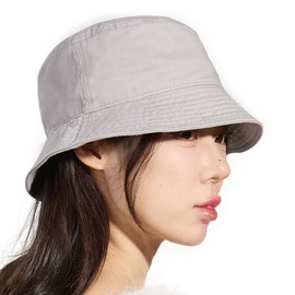TWO QUILL Bucket Hat, Men's, Cotton, Large Size, Deep, UPF 50+, Lightweight, Solid, Small Face, Breathable, Quick Drying, Sun Protection, Safari Hat, Unisex, For Spring, Summer, Autumn, HT01-grey