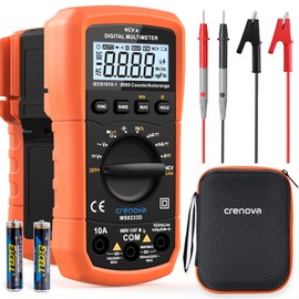 Crenova MS8233D Digital Multimeter Voltage Tester, Current Meter, Voltmeter, Meter Tester, NCV with 6000 Count LCD Display, Backlight