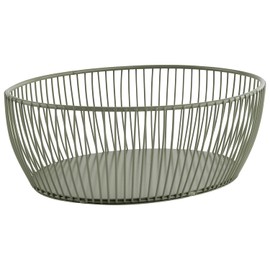 APS 30473 - Cesto "SVART- in verde fumo, 24 x 19 cm, altezza 8 cm