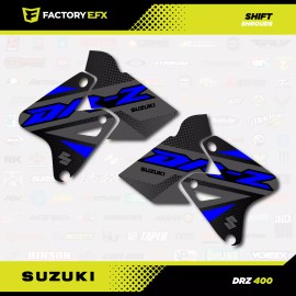 Factory EFX Gray Blue Shift Shroud and tank Graphics Kit fits Suzuki DRZ400SM Drz400s