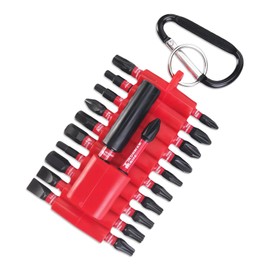 LUMOOM 22-Piece Professional Impact Resistant Bit Set S2 Steel, Mixing Screwdriver Bits for Cordless Screwdrivers & Drill, Includes Holder, Metal Belt Clip