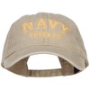 e4Hats.com Navy Veteran Letters Embroidered Washed Cap - Khaki OSFM