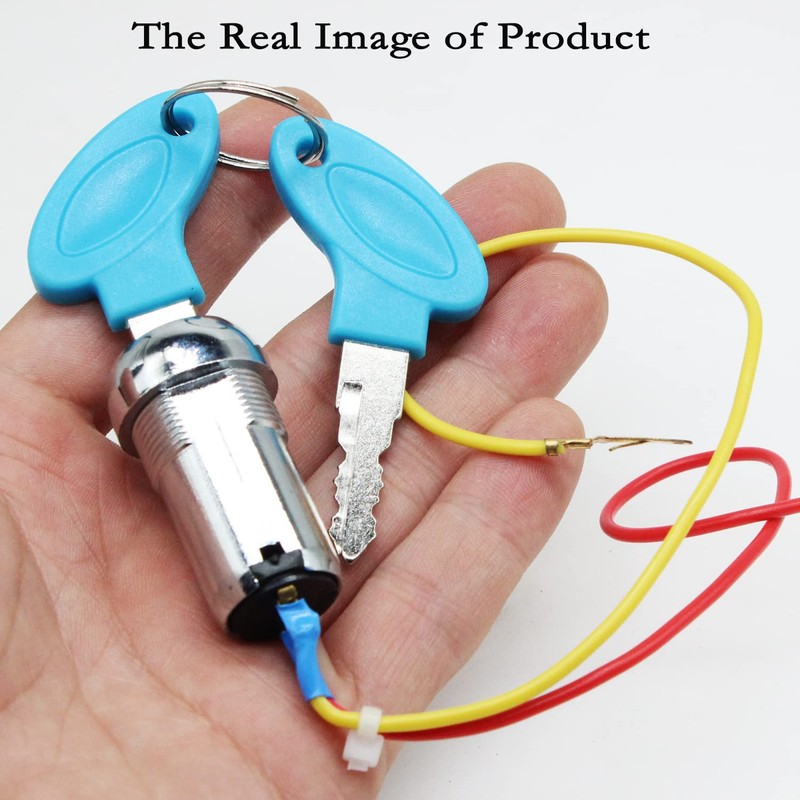 Amavoler 2 Wires Ignition Switch Key Starter Switch with 2
