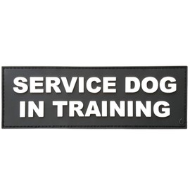 K9 Harness SERVICE DOG IN TRAINING Police K-9 PVC Rubber 3D Touch Fastener Patch
