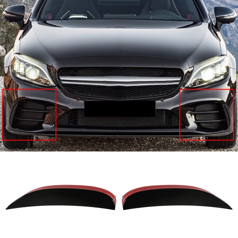 2pcs Front Bumper Canard Fin Replacement for MercedesBenz CClass W205