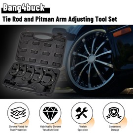 Bang4buck Tie Rod and Pitman Arm Adjusting Tool Set, Five Sizes Tie Rod Adjusting Tool Compatible with Most Tie Rod Adjustment Applications