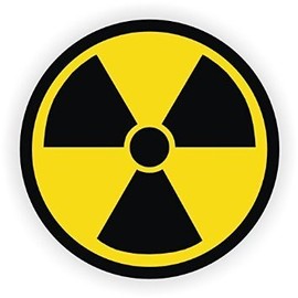(3 PACK) NUCLEAR RADIATION Symbol vinyl Hard Hat Helmet decal - size: 2" ROUND - Hard Hat, Helmet, Windows, Walls, Bumpers, Laptop, Lockers, etc.