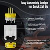 Yomiuwo Lighted Eectrical Connectors Plug and Connector Set, Straight Blade