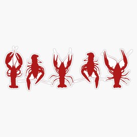 Crawfish Vinyl Decal Bumper Sticker 5"