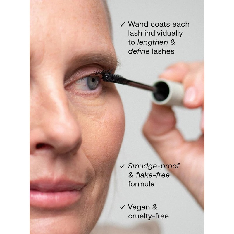UKLASH Lengthening Mascara - Extra-Black Pigmented, Water-Resistant, Vegan-Friendly, Paraben-Free with