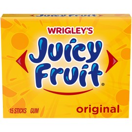 Wrigley Juicy Fruit Chewing Gum, 15 Stick (Pack of 4), 60 Gum Pieces
