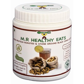 M.R Healthy Eats- High Protein, Roasted & Stone Ground Black Chana Sattu in Eco Friendly Tin (400g)