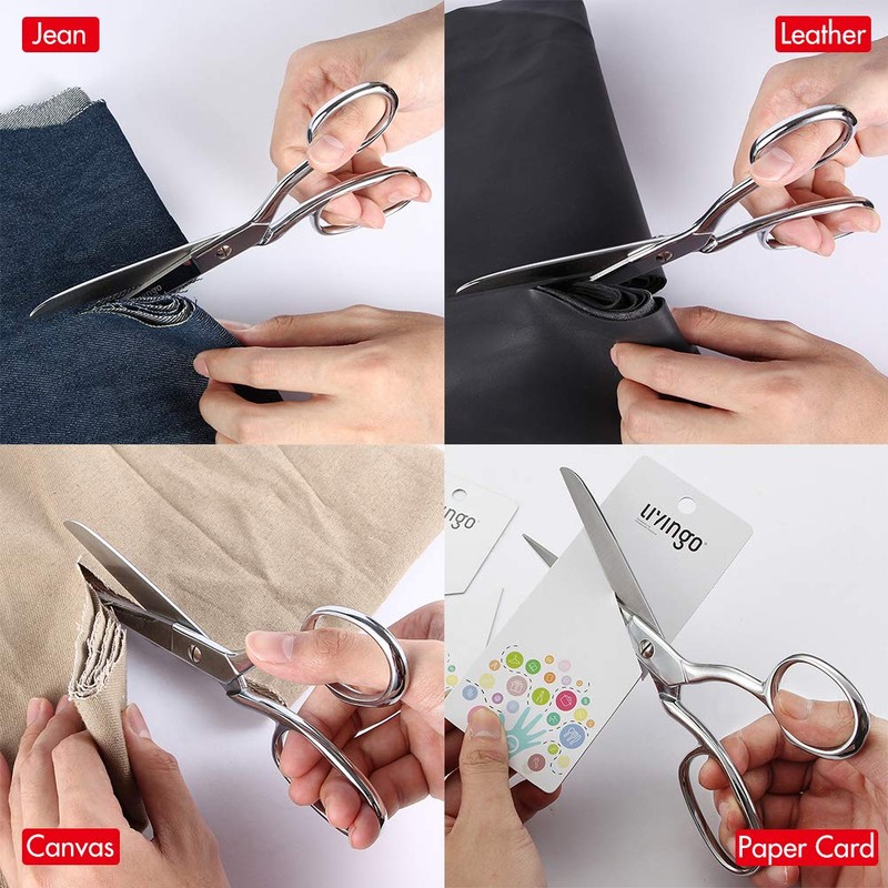 LIVINGO 8" Professional Heavy Duty Tailor Fabric Scissors, Dressmaking Scissors