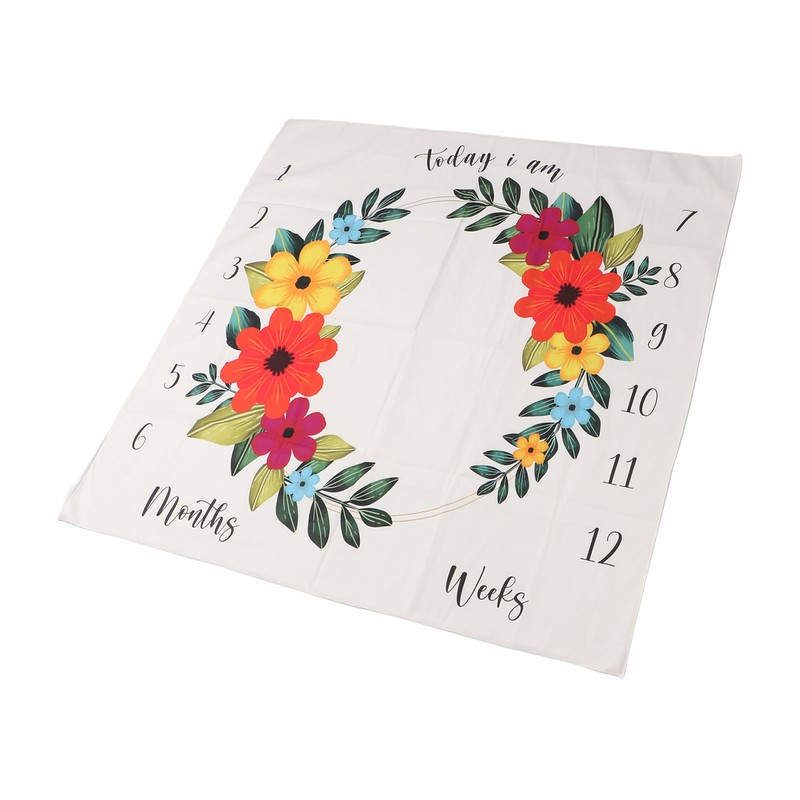 Baby Monthly Milestone Blanket Innovative Decorative Garland Pattern Newborn Photography