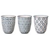 Bloomingville Ceramic Cups without Handle Kristina - colorful Mugs for
