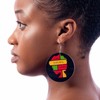 Vintage Painted Statement Round African Ethnic Fashion Jewelry African Wooden