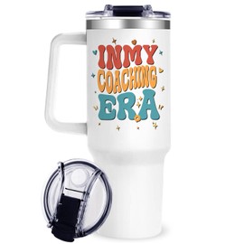 40oz Coach Tumblers for Men Women, Coaching Gifts for Cheer Softball Football Players, Coaching Gifts Tumbler with Handle, Coaching Gifts for Men on Years Gift,Valentines Day Birthday Coach Day