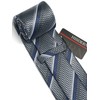 HISDERN Men's Tie Striped Wedding Tie & Pocket Square Set,