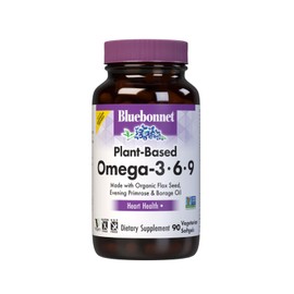BlueBonnet Plant Based Omega 3-6-9 Softgels, 1000 mg, 90 Count                                                                                        