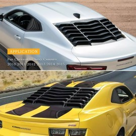 Bonbo Rear & Side Window Louvers Cover For 10-15 2011 2012 2013 2014 Chevy Camaro