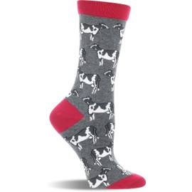 WHD Cow Lovers Socks 1-Pack (Raspberry, Large)