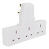 Plug Adapter,3 Way Plug Adapter UK Surge Protector Socket Adapter