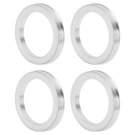 INFINAUTO Car Wheel Hub Centric Rings OD 75.1mm to ID 57.1mm Wheels Center Shaft Shock Absorbing Hubrings Aluminium Alloy Silver Tone Durable
