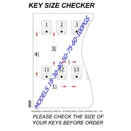 Key Rack, Key Storage #40PGS with 40 Numbered Hooks (40 Sets of Tag & Ring Included) - Made in USA
