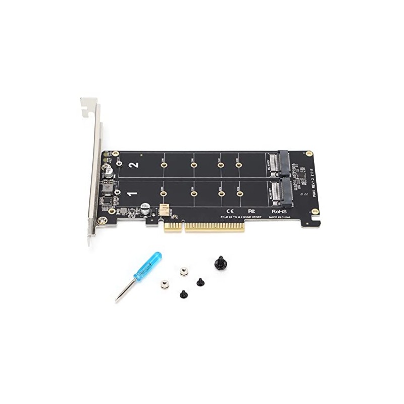 Adapter Card with 2 x 32Gbps Expansion Cards, Dual M.2
